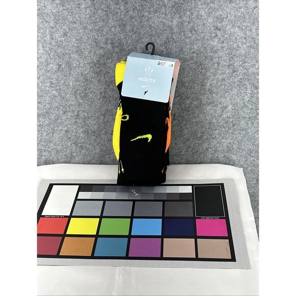 Nike x Nocta Drake DRI-FIT Crew Socks 3 Pack Black Men's Size 6-8 DD9240-909 - Picture 11 of 11
